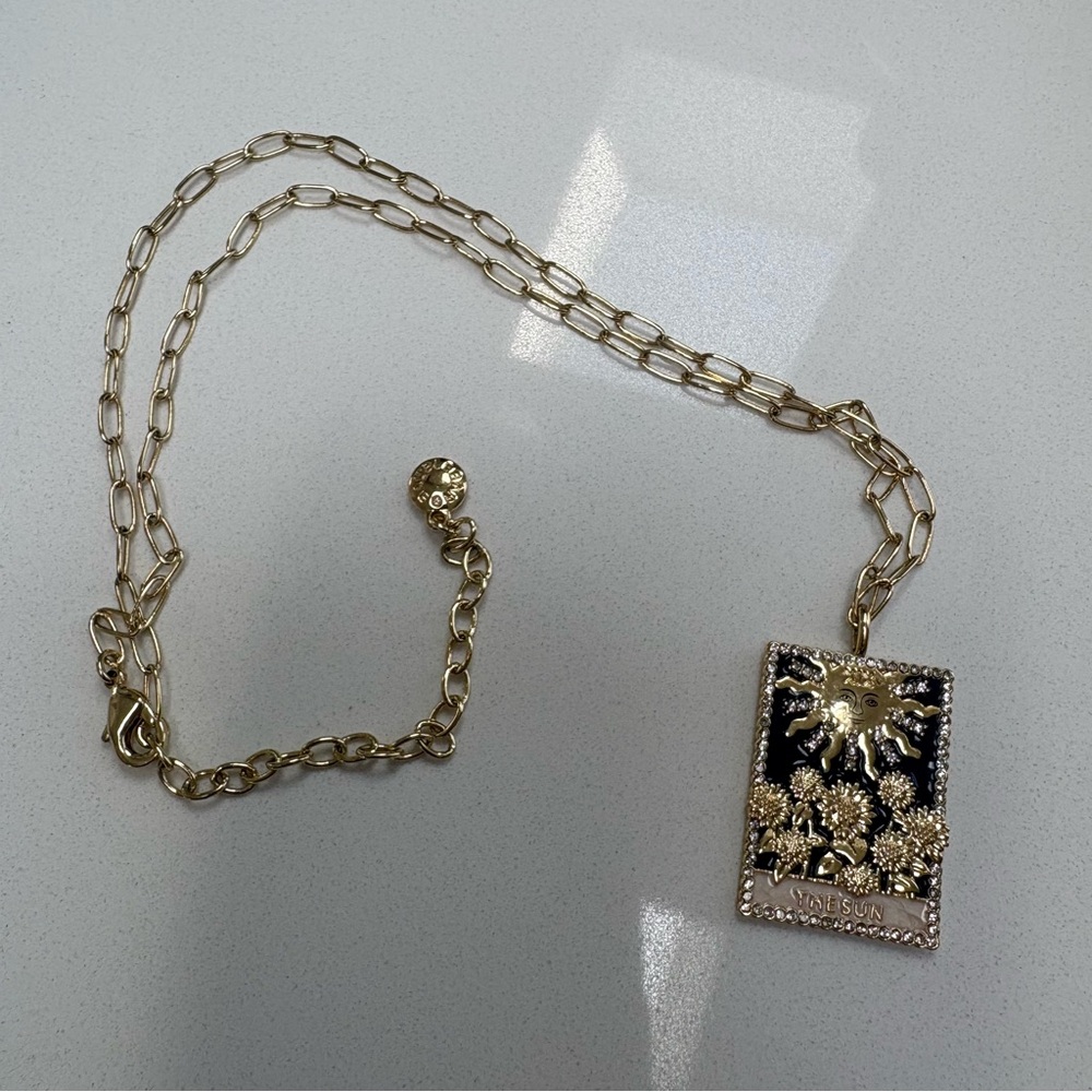 Baublebar The Sun Pendant Necklace - Gold Enamel - Picture 4 of 9